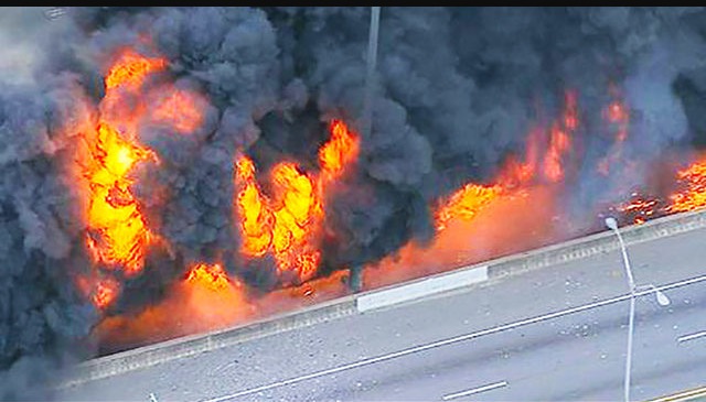 Atlanta Highway Collapse Help Bicycle Commuting