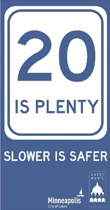 20 mph for cylists